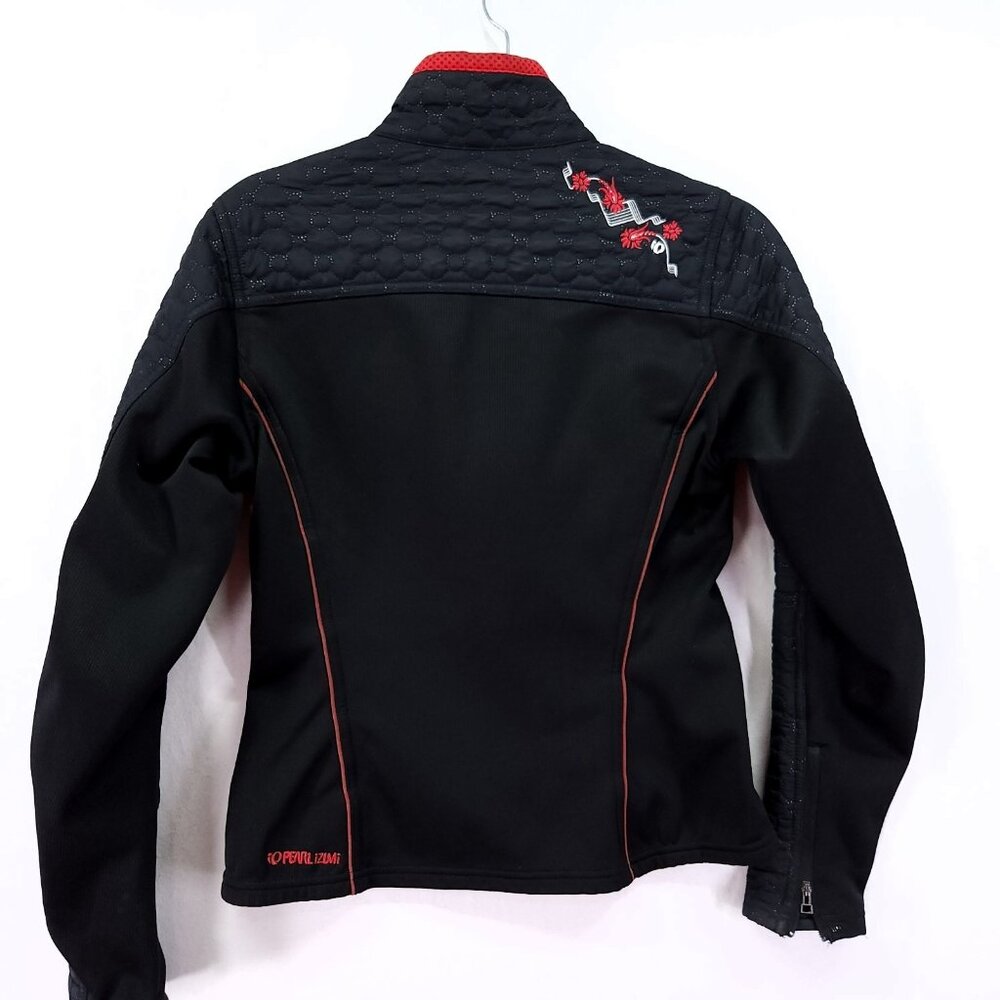 Pearl Izumi Technical Thermal Cycling Jacket Size Small Black Red Trim - Picture 2 of 13